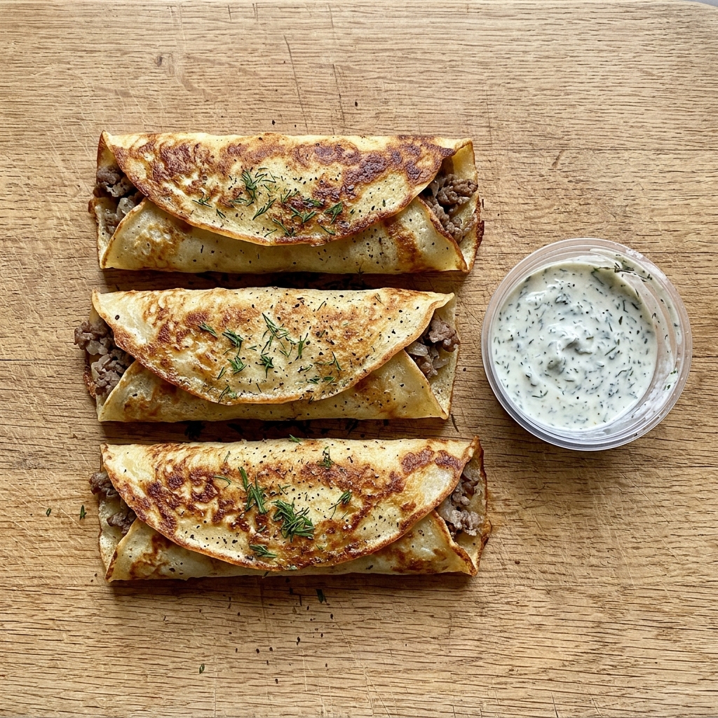 Говяжьи блинчики с мясом