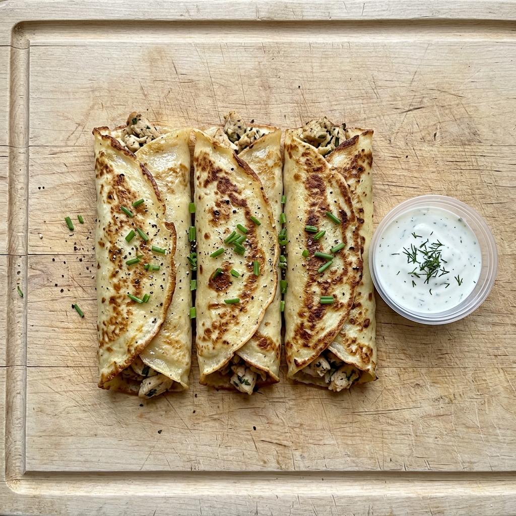 Куриные блинчики с мясом